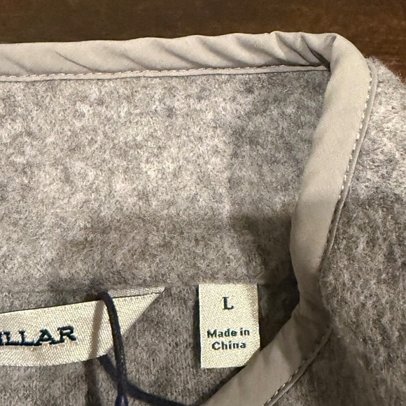 Peter Millar Men's Large British Grey Crown Flex Fleece Vest MSRP $495 - Picture 9 of 13